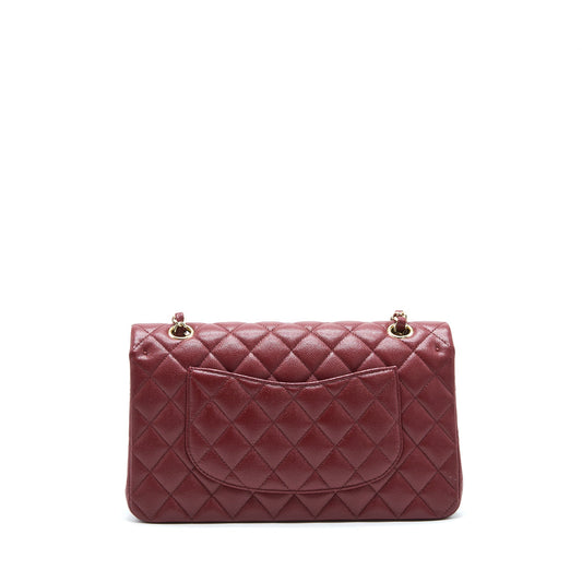 Chanel Medium Classic Double Flap Bag Caviar Dark Red LGHW