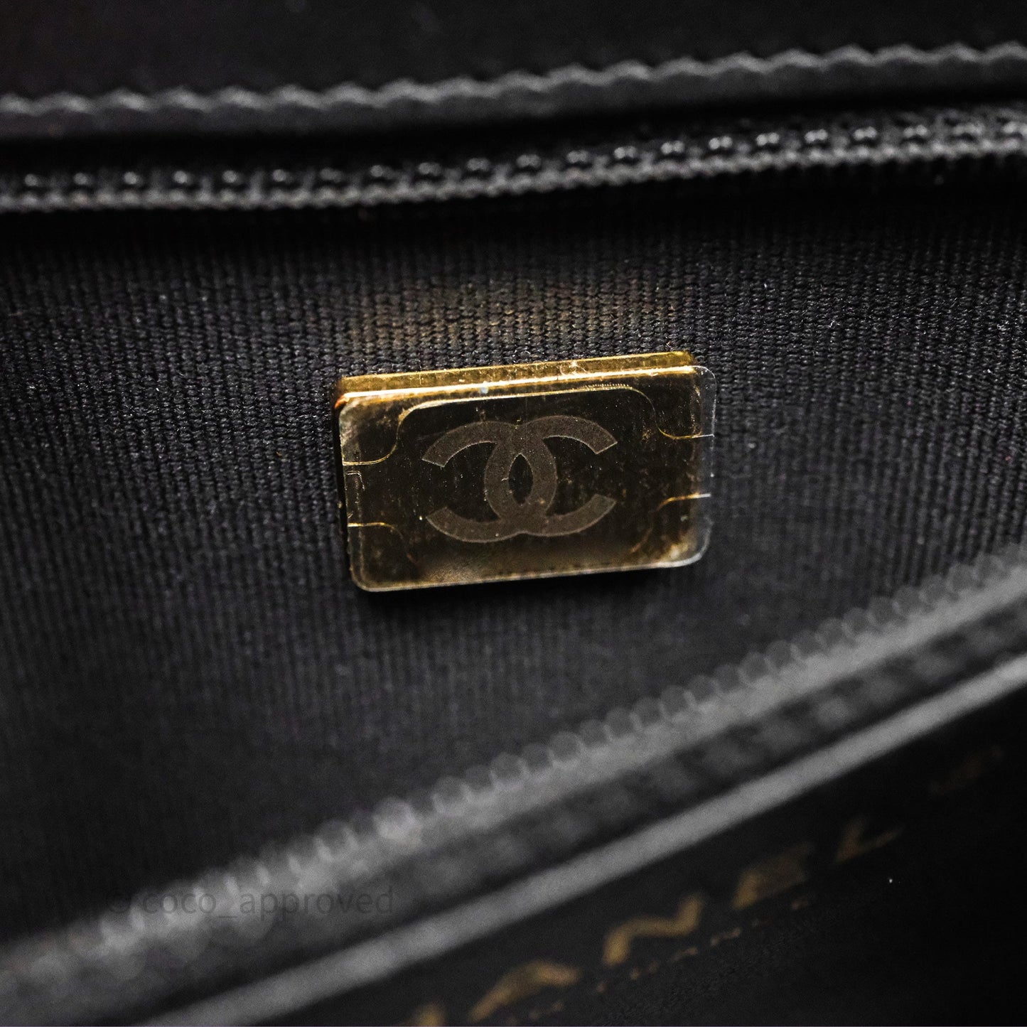 Chanel Kelly Bag Quilted Black Shiny Crumpled Calfskin Aged Gold Hardware