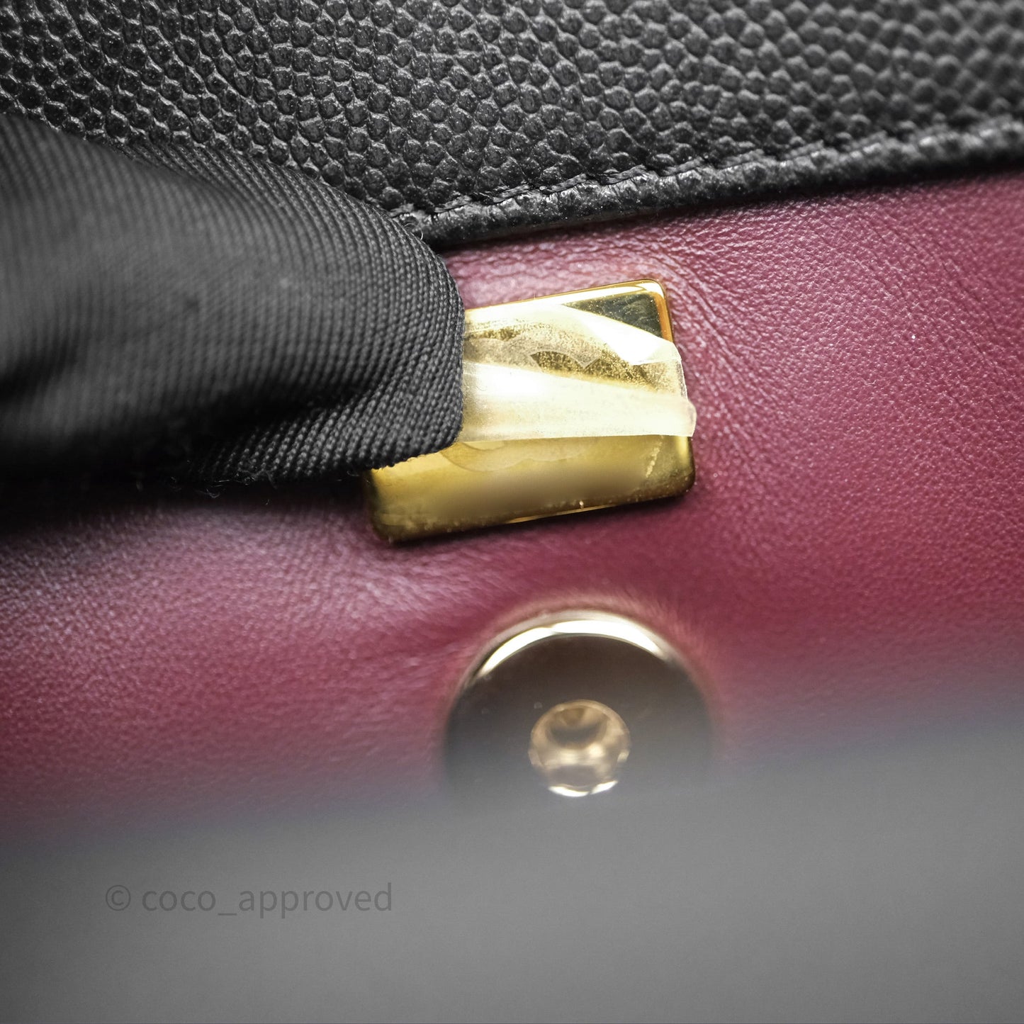 Chanel Small Coco Handle Quilted Black Caviar Gold Hardware