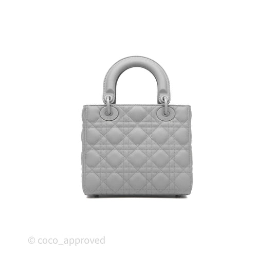 Christian Dior Small Lady Dior My ABCDior Bag Ultra Matte Gray Cannage Calfskin