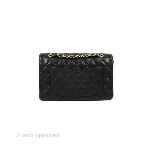 Chanel Small Classic Quilted Flap Black Caviar Gold Hardware