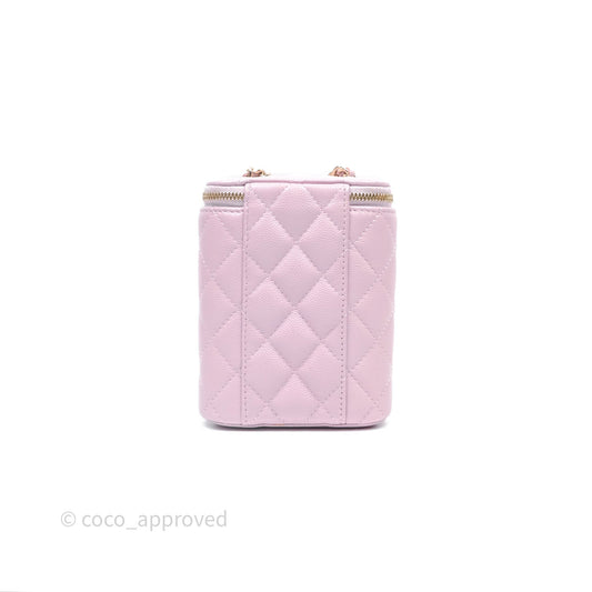 Chanel Mini Vanity With Chain Pink Caviar Gold Hardware