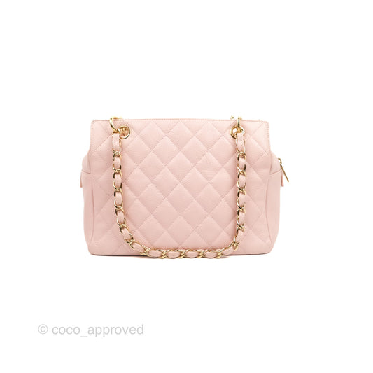 Chanel PTT Petite Timeless Shopping Tote Bag Pink Caviar Gold Hardware