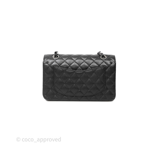 Chanel Small Classic Flap Quilted Black Caviar Silver Hardware