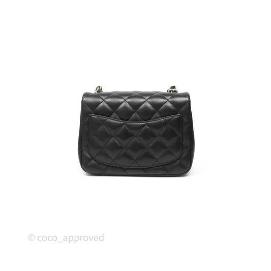 Chanel Mini Square Black Lambskin Gold Hardware
