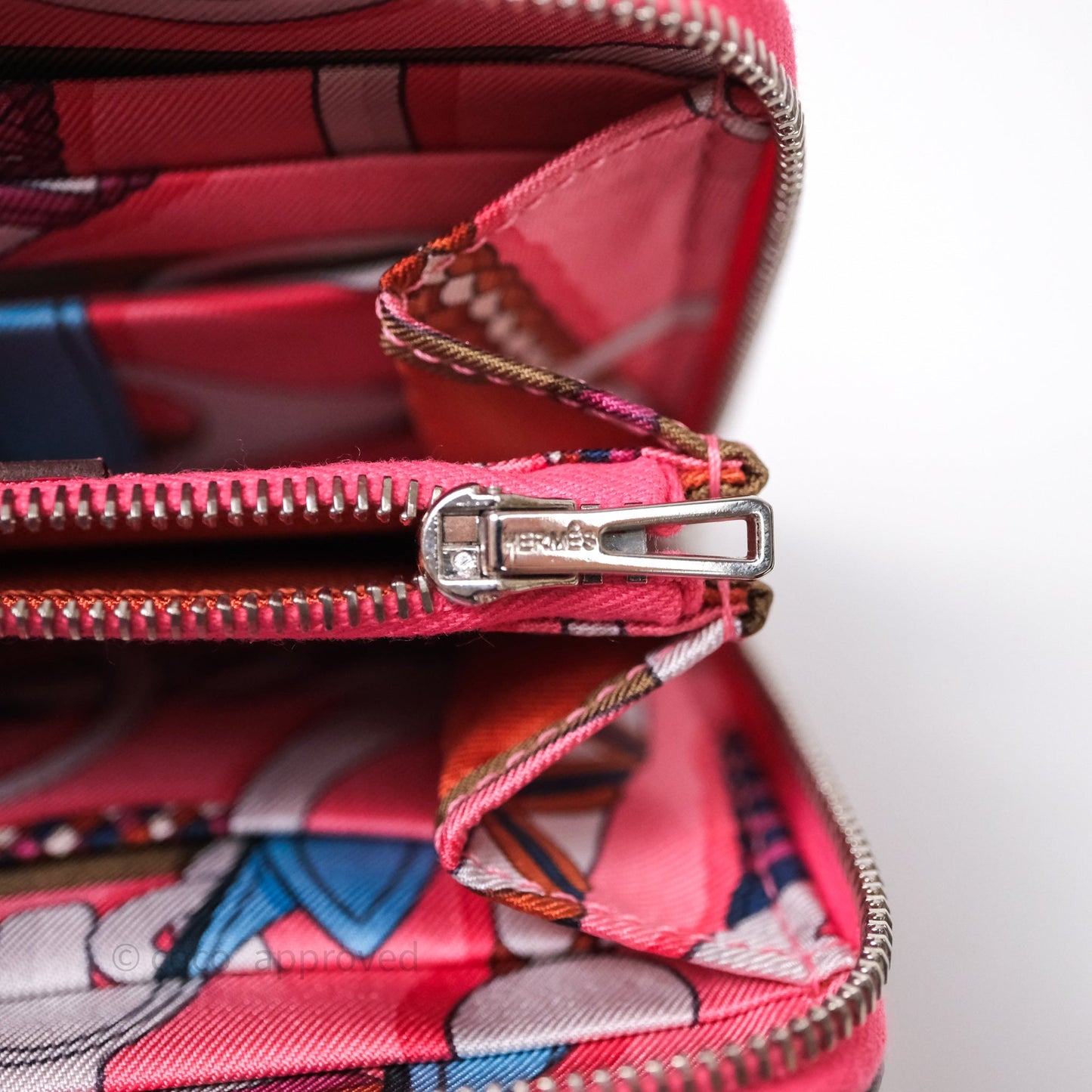 Hermès Silk In Compact Wallet Rose Azalee 8W Epsom