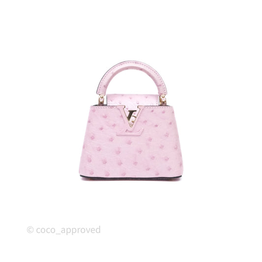 Louis Vuitton Taurillon Capucines Nano Pink in Ostrich