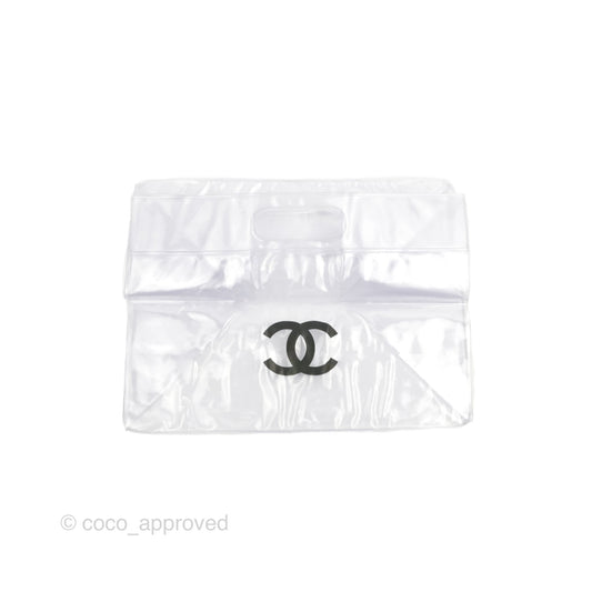Chanel CC Logo PVC Slide Sandals Black Size 35.5