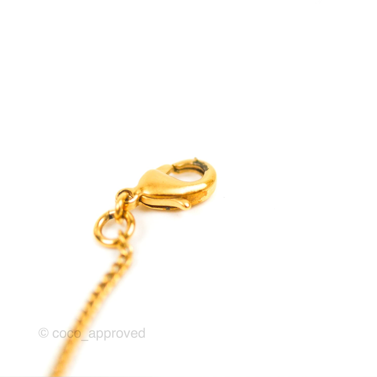 Chanel CC Necklace Gold Tone 12P