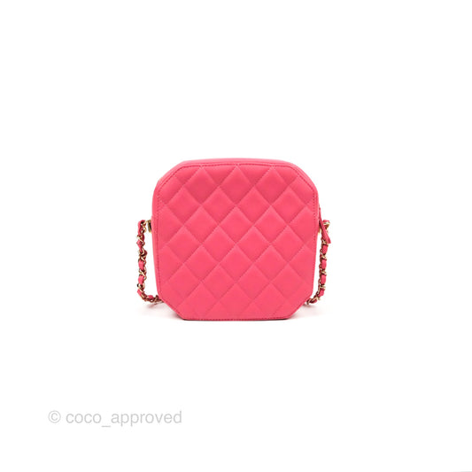 Chanel Lambskin CC Octagon Camera Case Pink