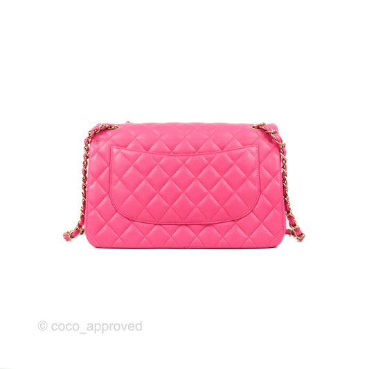 Chanel Jumbo Double Flap Pink Caviar Gold Hardware