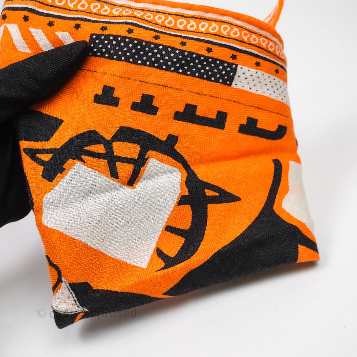 Hermes Losange Triangle Scarf Orange