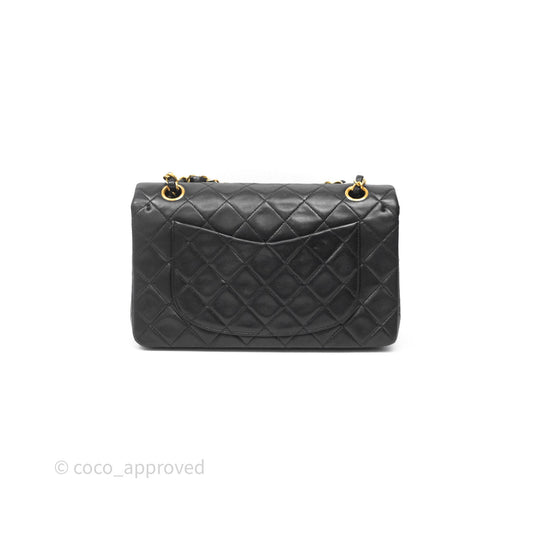 Chanel Classic Vintage Small Flap Black Lambskin 24K Gold Hardware