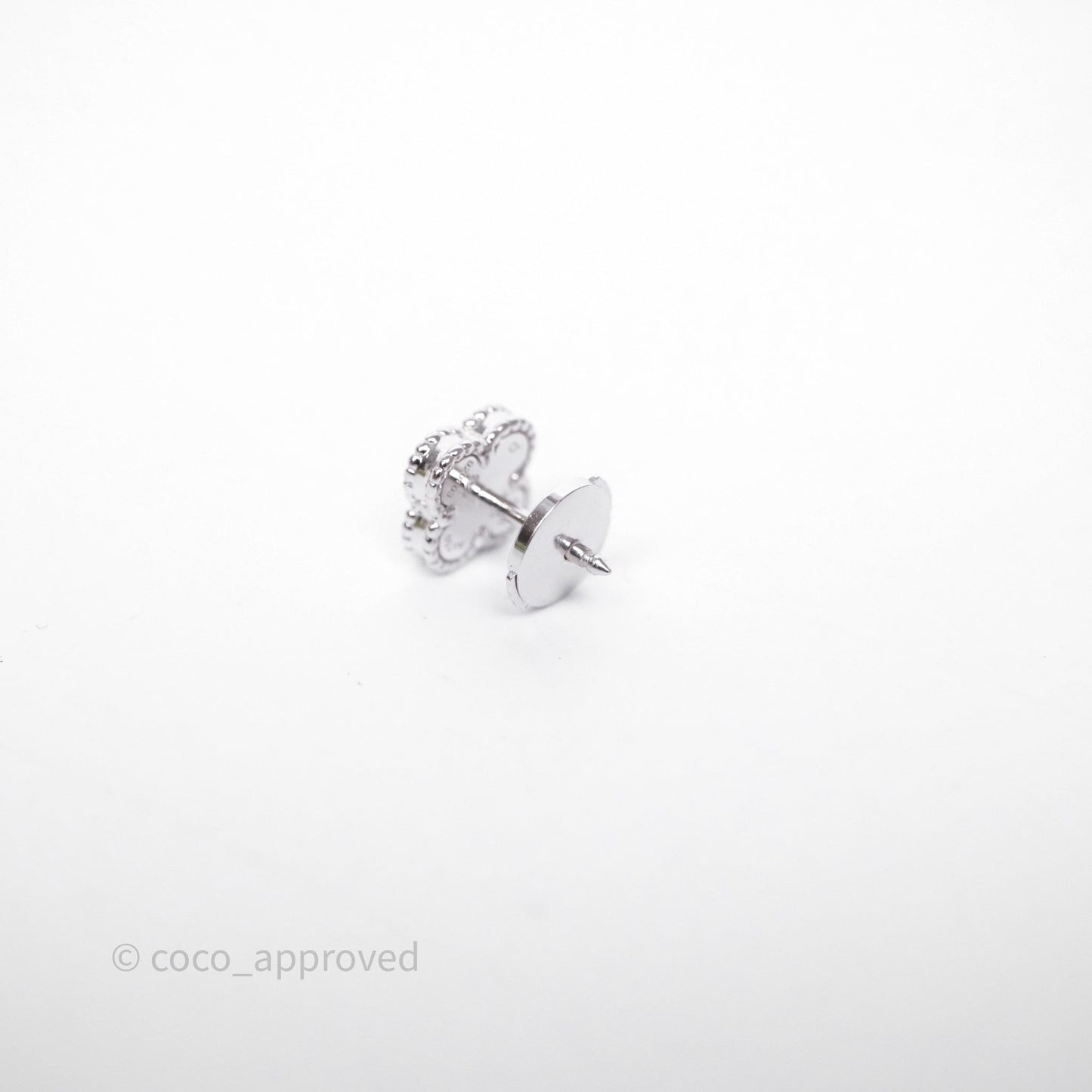Van Cleef & Arpels Sweet Alhambra Earrings White Mother-of-pearl White Gold