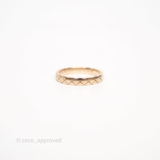 Chanel Coco Crush Ring 18K Beige Gold Mini Version Size 55