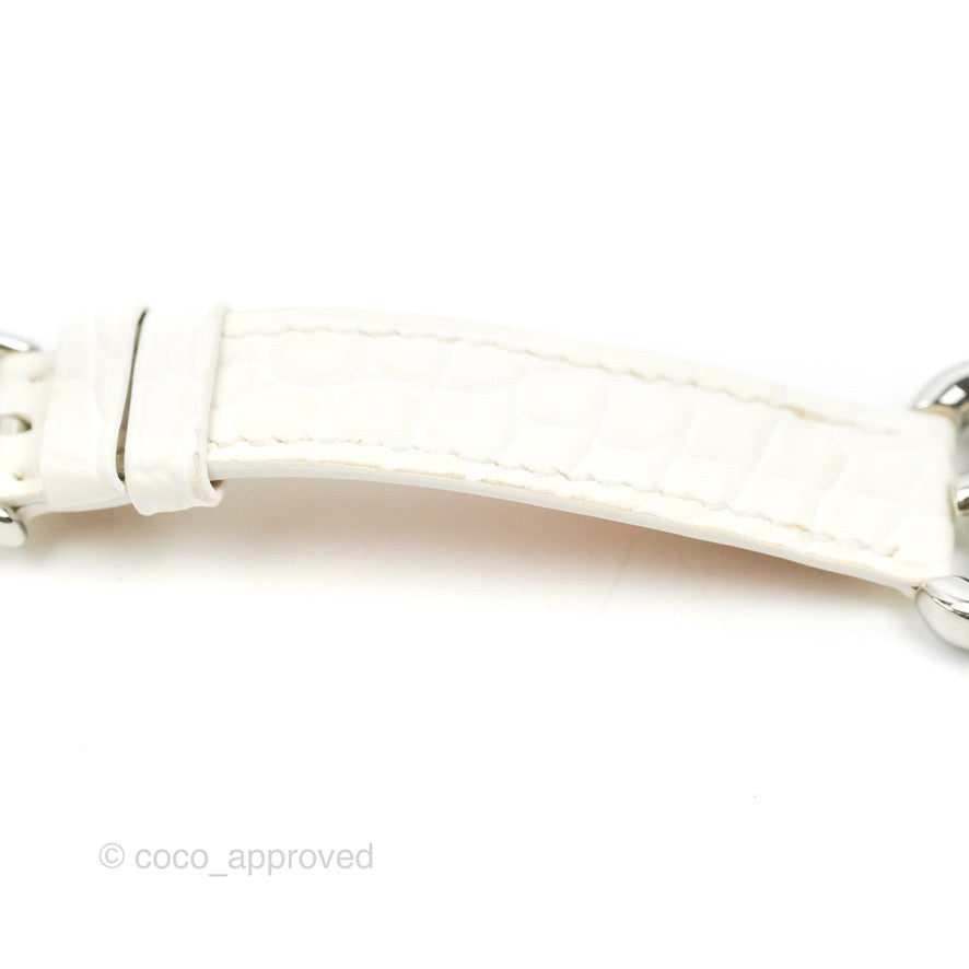 Hermès Cape Cod Watch Blanc Chantilly PM Palladium Hardware