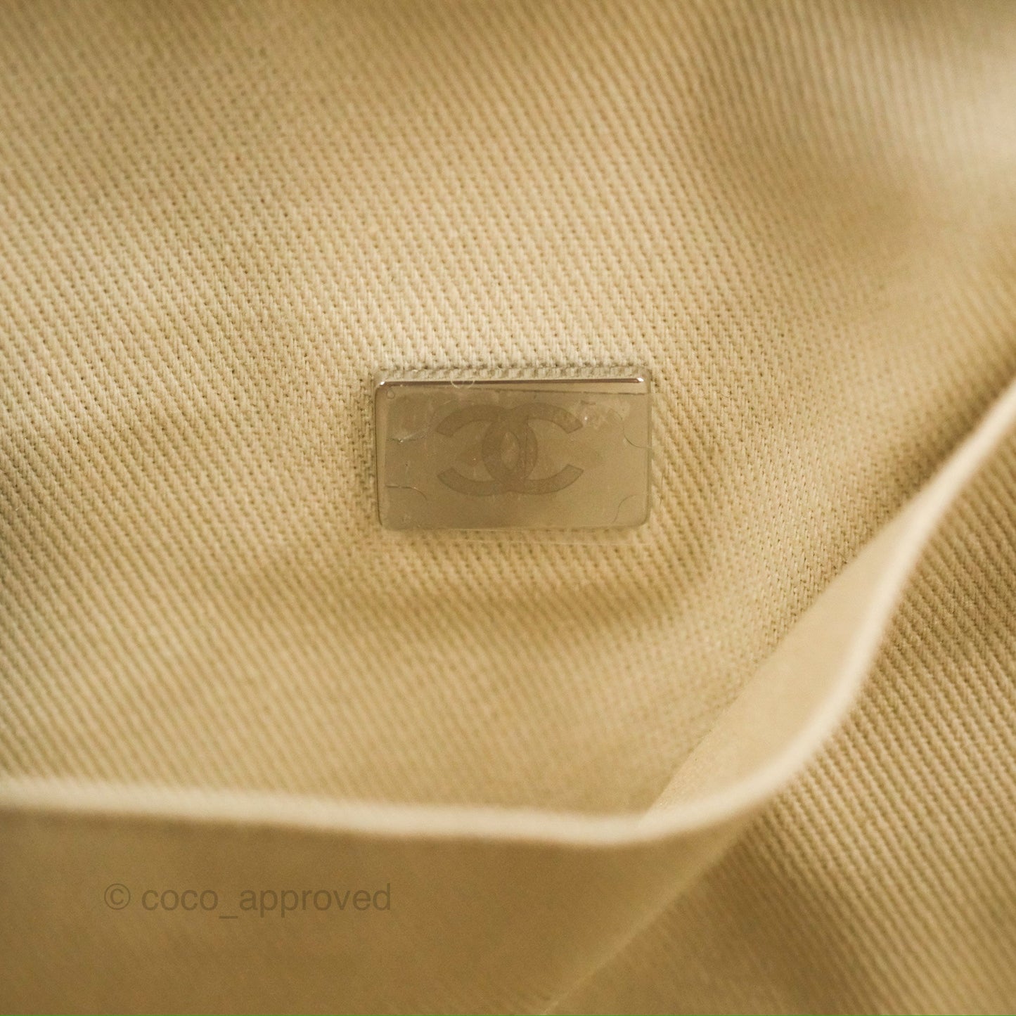 Chanel Medium Deauville Tote Taupe Mixed Fibres Silver Hardware