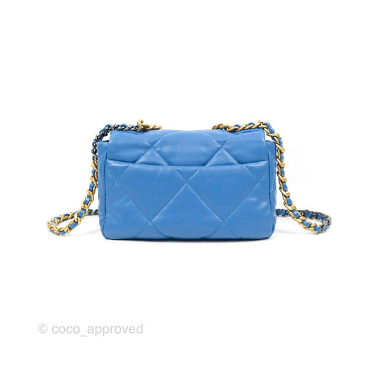 Chanel 19 Small Blue Mixed Hardware