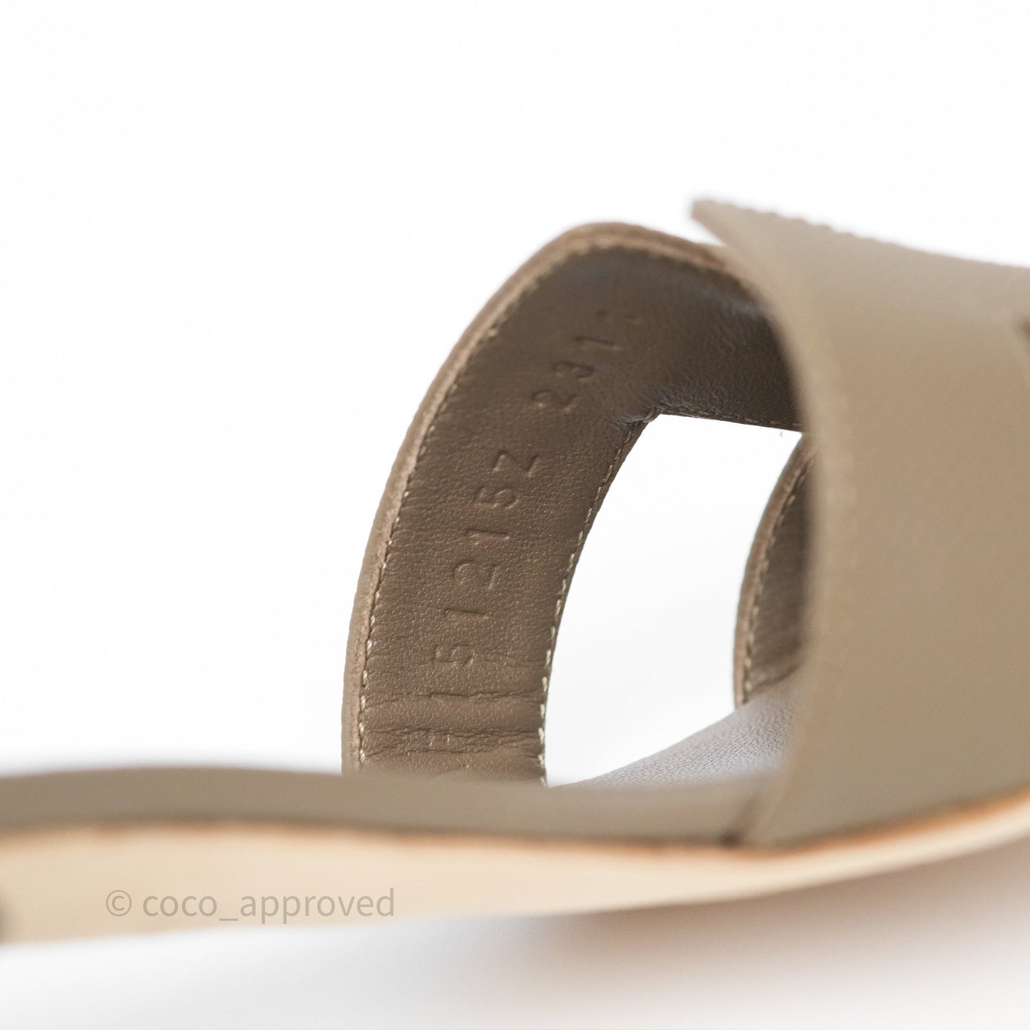 Hermès Oasis Sandals Etoupe 18 Epsom Size 35.5