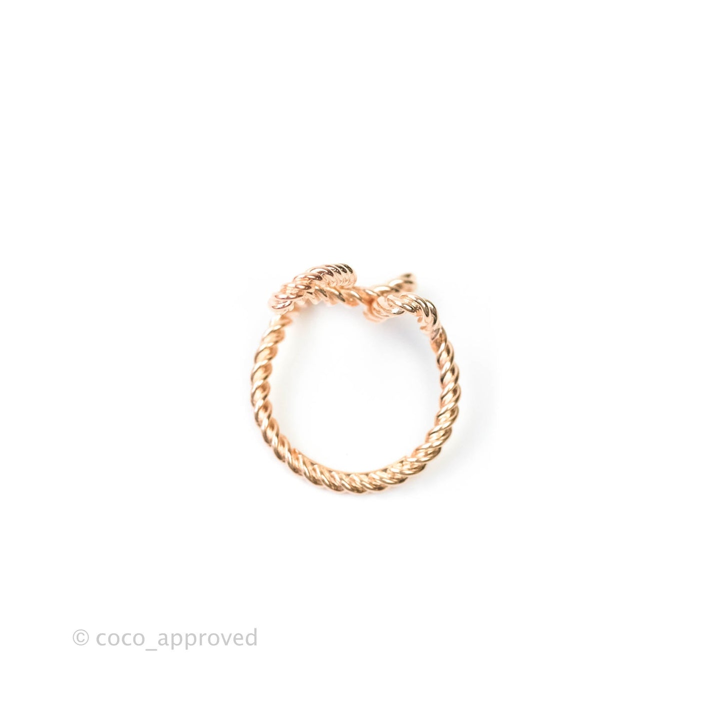 Hermès Cord'H Scarf Ring Brass in Rose Gold Tone