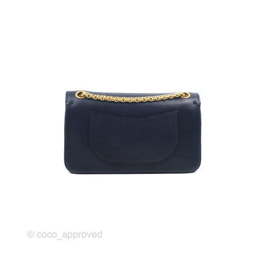 Chanel Nude Reissue 2.55 Medallion Flap 225 Navy Calfskin