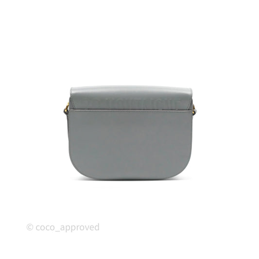 Christian Dior Medium Bobby Flap Grey Box Calfskin