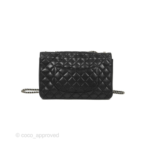 Chanel Flap Bag Quilted Black Soft Calfskin Ruthenium Hardware