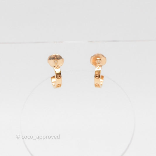 Cartier Love Hoop Earrings Smal Model Rose Gold
