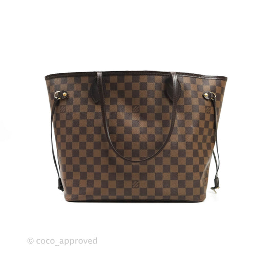 Louis Vuitton Neverfull MM Tote Bag Damier Ebene Canvas