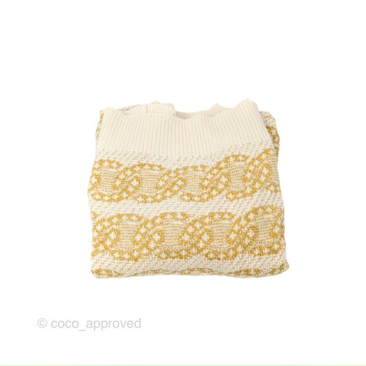 Chanel CC Chain Cashmere Knit Sweater Size 40