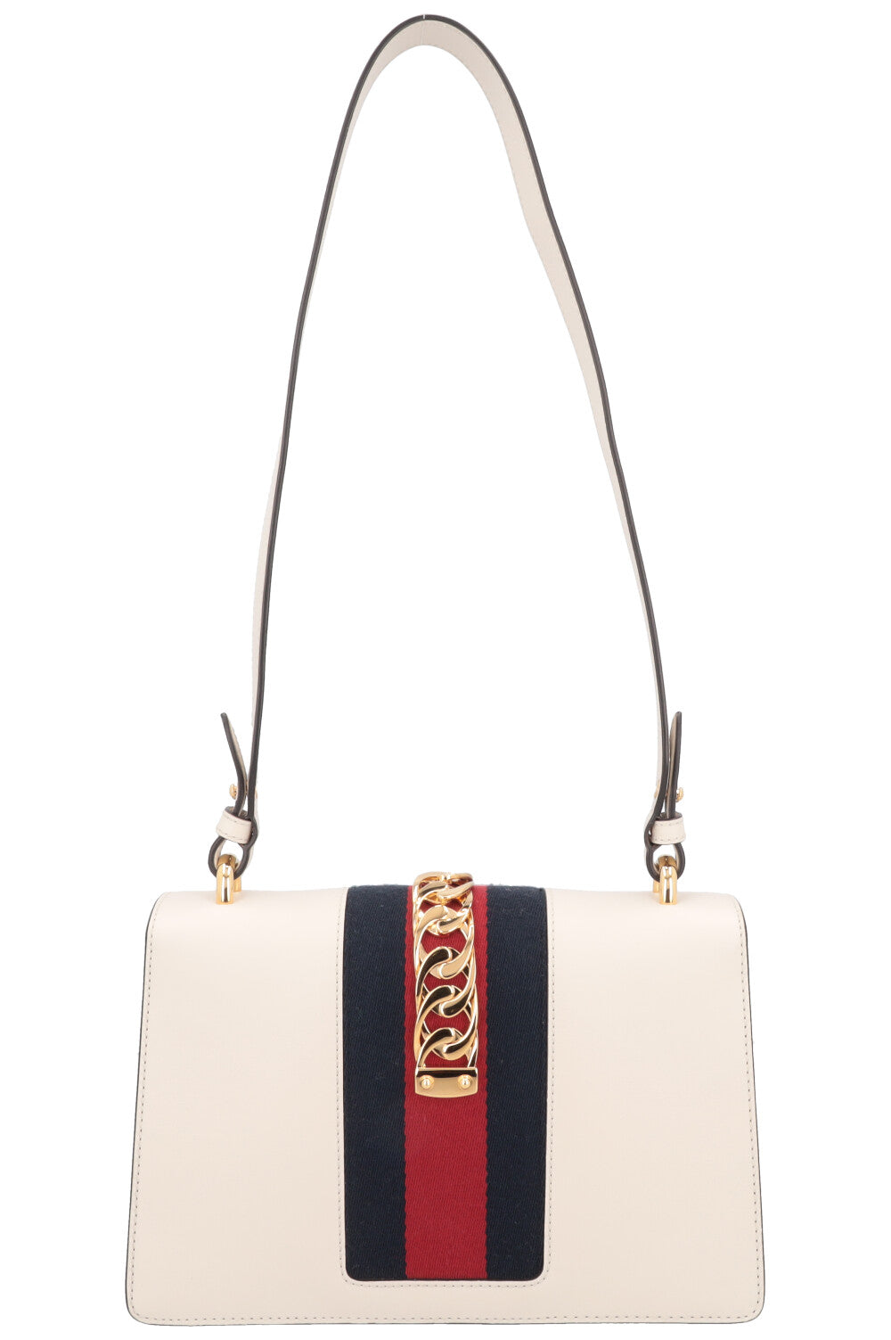 Luxury Gucci Trending 2025 Sylvie Chain Crossbody Bag White