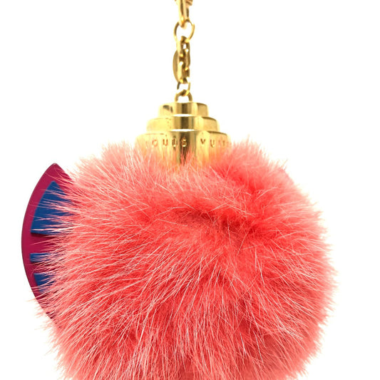 LOUIS VUITTON key ring M65143 fur pink totem