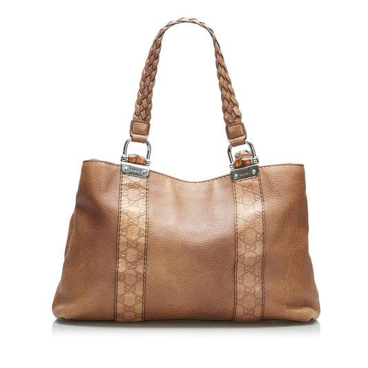 Luxury Gucci Bamboo Libeccio Tote (SHG-Roou3q)