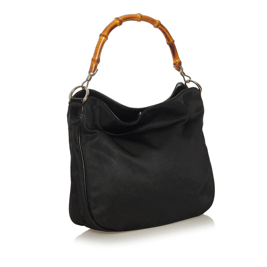 Gucci Bamboo Nylon Satchel (SHG-34978)