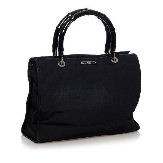 Gucci Bamboo Nylon Satchel (SHG-TotpRg)