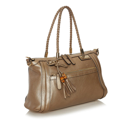 Gucci Bella Leather Satchel (SHG-34976)