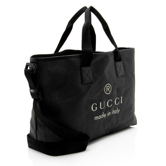 Gucci Coated Canvas Trademark Shopping Tote