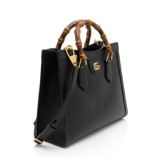 Gucci Cuir Leather Diana Small Tote