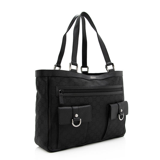 Gucci GG Canvas Abbey Pocket Tote (SHF-20128)