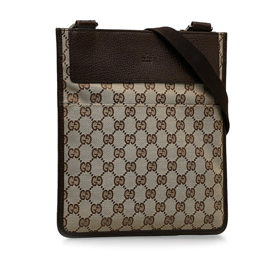 Gucci GG Canvas Flat Messenger (SHG-tmDaTa)