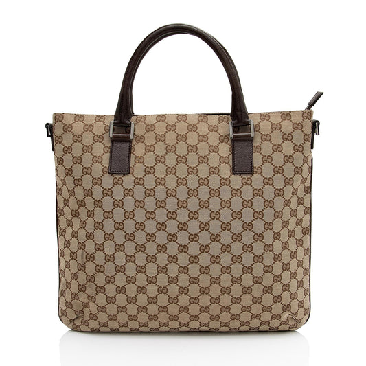 Luxury Gucci GG Canvas Front Pocket Convertible Large Tote (SHF-DbPq0d)