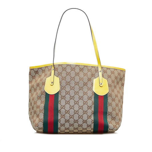 Luxury Gucci GG Canvas Jolicoeur Tote Bag (SHG-JJ05Lz)