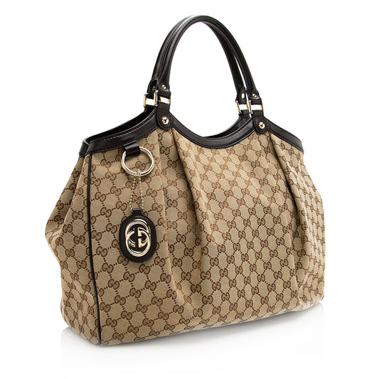 Gucci GG Canvas Sukey Large Tote (SHF-20336)