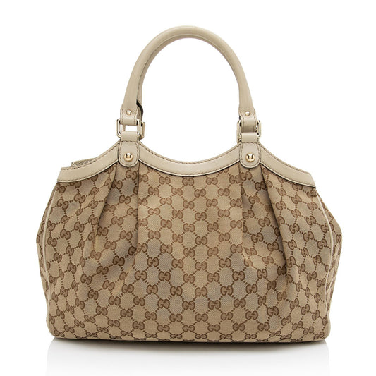 Luxury Gucci GG Canvas Sukey Medium Tote (SHF-Iw4uaP)