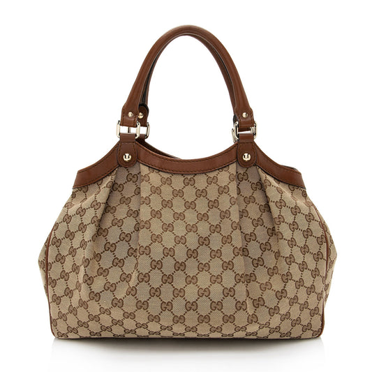 Luxury Gucci GG Canvas Sukey Medium Tote (SHF-dBsmlI)