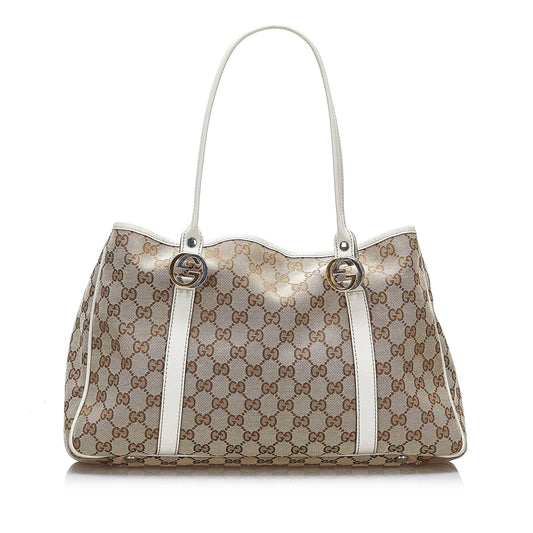 Luxury Gucci GG Canvas Twins Tote (SHG-gu3wR2)