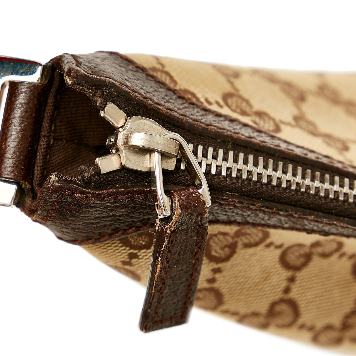 Gucci GG Canvas Web Baguette (SHG-31850)