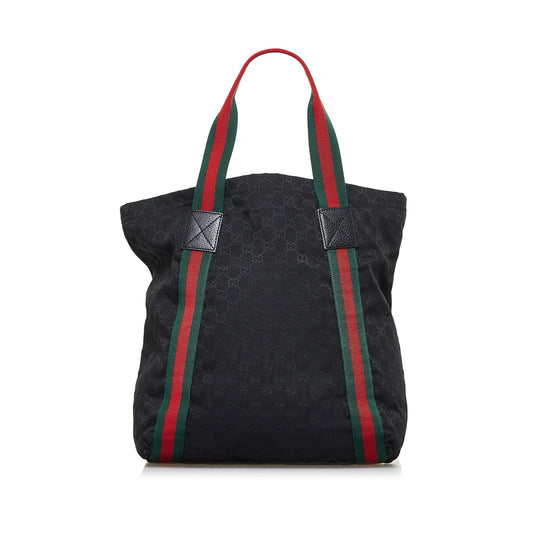 Luxury Gucci GG Canvas Web Tote Bag (SHG-XHMOLG)