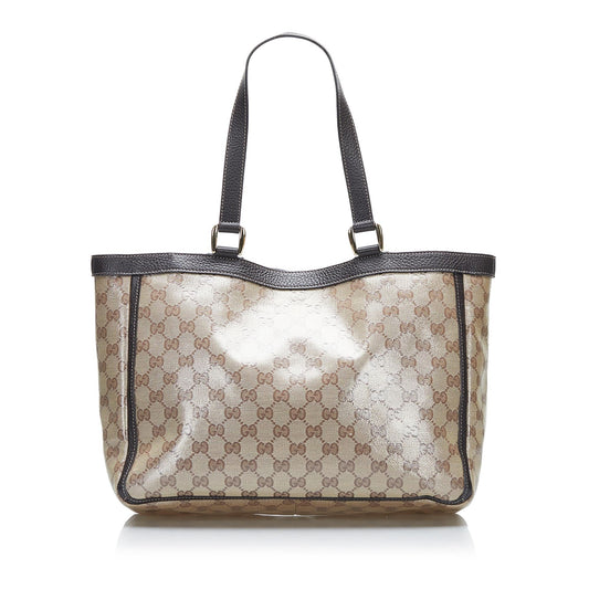 Luxury Gucci GG Crystal Abbey Pocket Tote Bag (SHG-HEx0Bk)