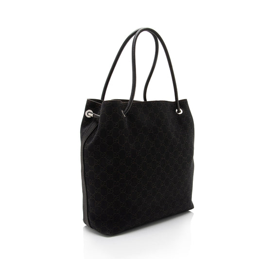 Gucci GG Denim Gifford Medium Tote (SHF-Z5HiOr)